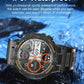 TOXIYA Outdoor Military Rugged Smartwatch Men GPS Sports Fitness Waterproof Watch Bluetooth Call with LED Lights
