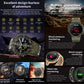 TOXIYA Outdoor Military Rugged Smartwatch Men GPS Sports Fitness Waterproof Watch Bluetooth Call with LED Lights
