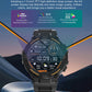 TOXIYA Outdoor Military Rugged Smartwatch Men GPS Sports Fitness Waterproof Watch Bluetooth Call with LED Lights