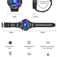 TOXIYA Military 1.43 inch Smart Watch (Answer/Dial Calls)100+Sports Modes,5ATM Waterproof Fitness Watch with Flashlight,Heart Rate,SpO2,Blood Pressure for Android/iOS