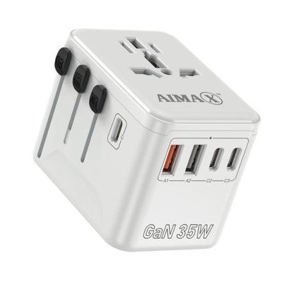 AIMAX Universal Travel Adapter Charger AC Plug USA EU UK AU USB Type-C