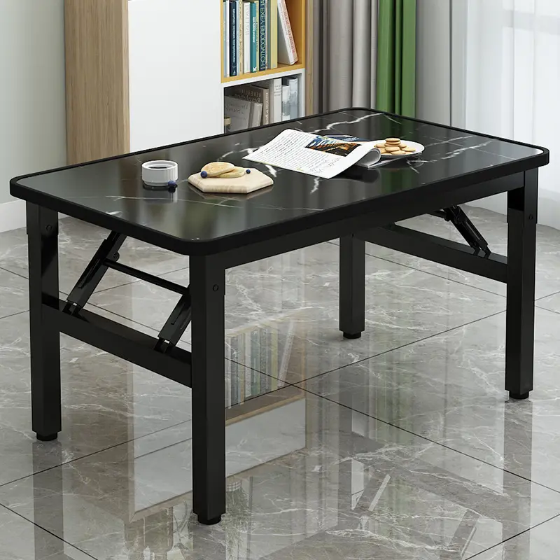 Folding Rectangular Dining Table Simple Stall Coffee Table for Rental Housing Dormitories Outdoor Square Table ( 60 X 40 ) cm