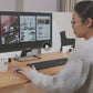 TOXIYA Height Adjustable Standing Desk Converter Stand Up Desk Riser Sit to Stand Workstation