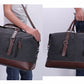 Oversized Leather Canvas Duffel Shoulder Overnight Bag - Various colors available