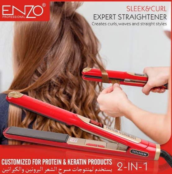 Enzo NEW Range 2 in 1 Titanium Hair Straightener SA's Prices Most