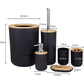 6-Piece Bathroom Accessories Set with Eco-friendly Lids