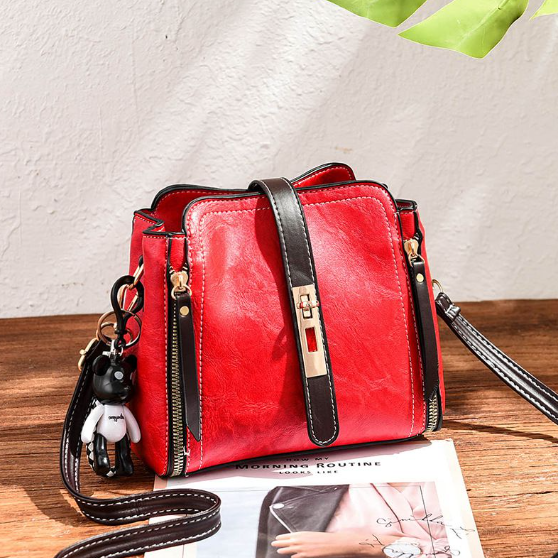 Ladies Fashion Classic Messenger PU Leather Shoulder Handbag - Various colors available