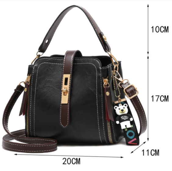 Ladies Fashion Classic Messenger PU Leather Shoulder Handbag - Various colors available