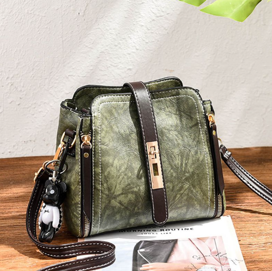 Ladies Fashion Classic Messenger PU Leather Shoulder Handbag - Various colors available