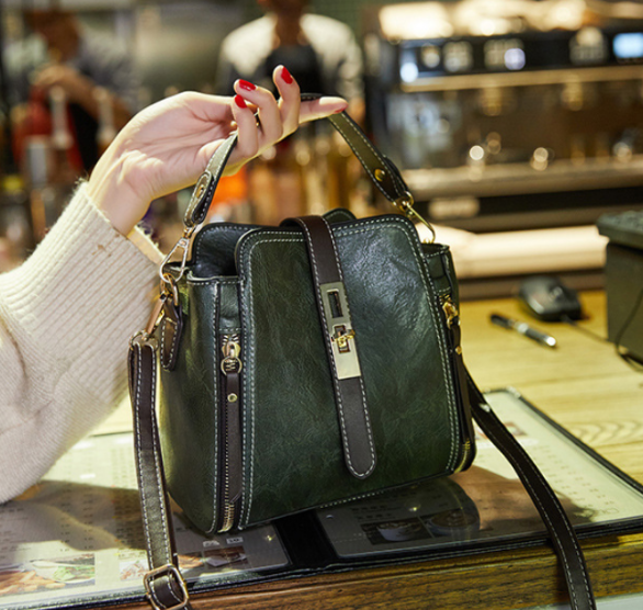 Ladies Fashion Classic Messenger PU Leather Shoulder Handbag - Various colors available