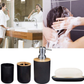 6-Piece Bathroom Accessories Set with Eco-friendly Lids