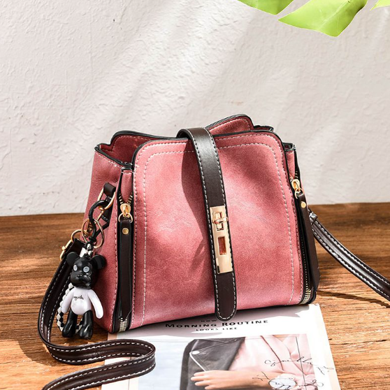 Ladies Fashion Classic Messenger PU Leather Shoulder Handbag - Various colors available