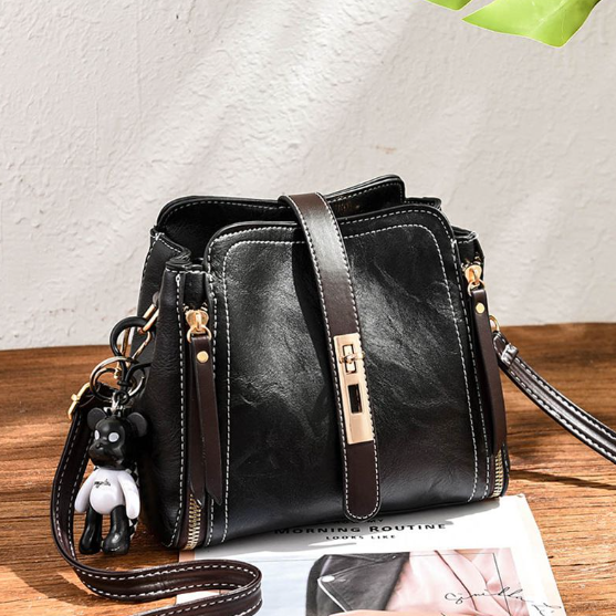 Ladies Fashion Classic Messenger PU Leather Shoulder Handbag - Various colors available