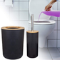 6-Piece Bathroom Accessories Set with Eco-friendly Lids