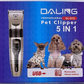 DALING 5 in1 Pet Electric Clipper Dog Hair Clipper Electric Clipper